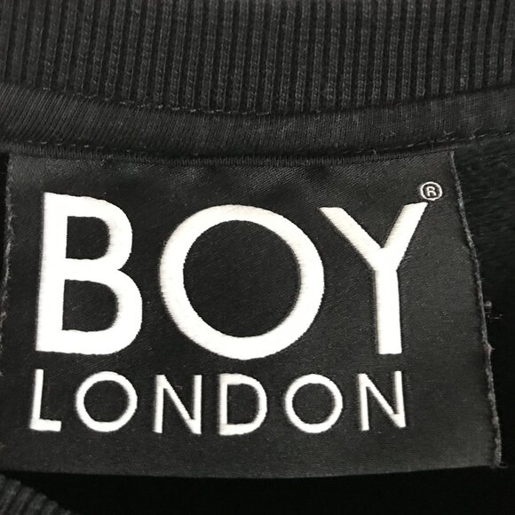 BOY LONDON Sweatshirt Color Block Long Sleeve Crop Pullover Womens S - Picture 3 of 11